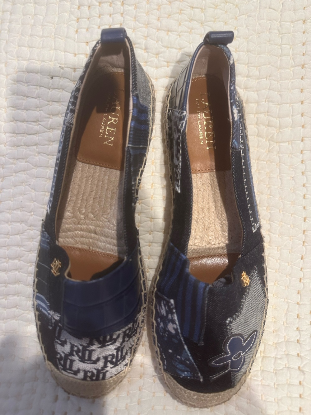 LAUREN Ralph Lauren Cameryn Espadrille Blue size 8
